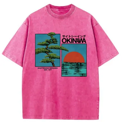 Tokyo-Tiger Japanese Bonsai Washed T-Shirt