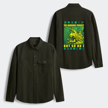 Tokyo-Tiger The Horrors Persist Forg Men's Corduroy Work Jacket
