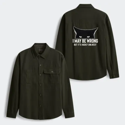 Tokyo-Tiger Cat Can Do No Wrong Men's Corduroy Work Jacket