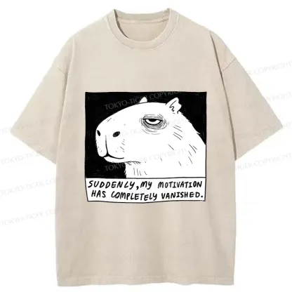 Tokyo-Tiger Power Has Completely Disappeared Washed T-Shirt