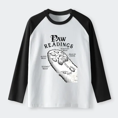 Tokyo-Tiger Funny Cat Paws Raglan Long Sleeve T-shirt