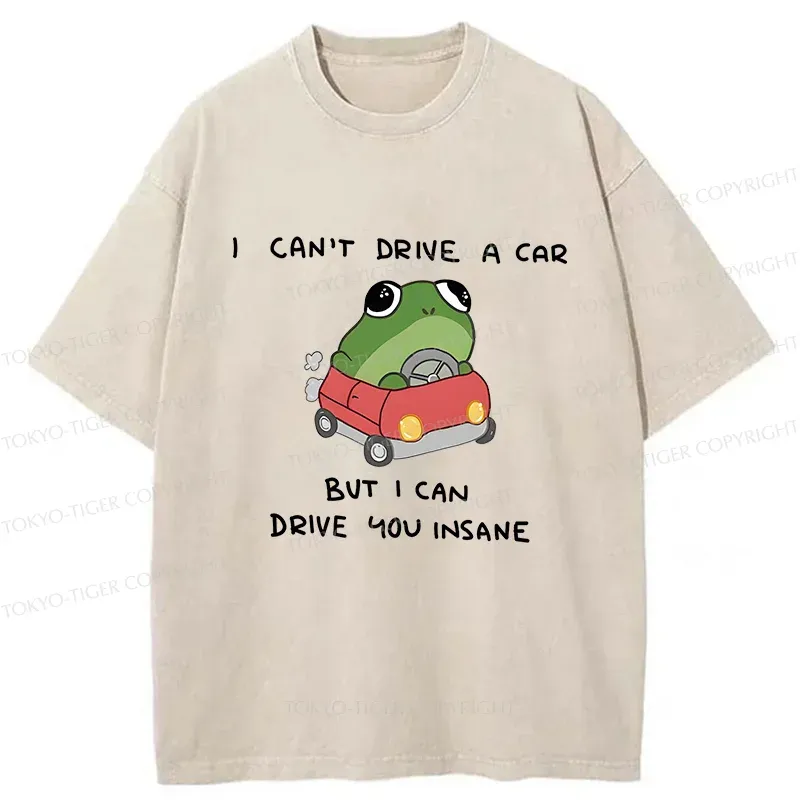 Tokyo-Tiger Frogs That Drive You Crazy Washed T-Shirt