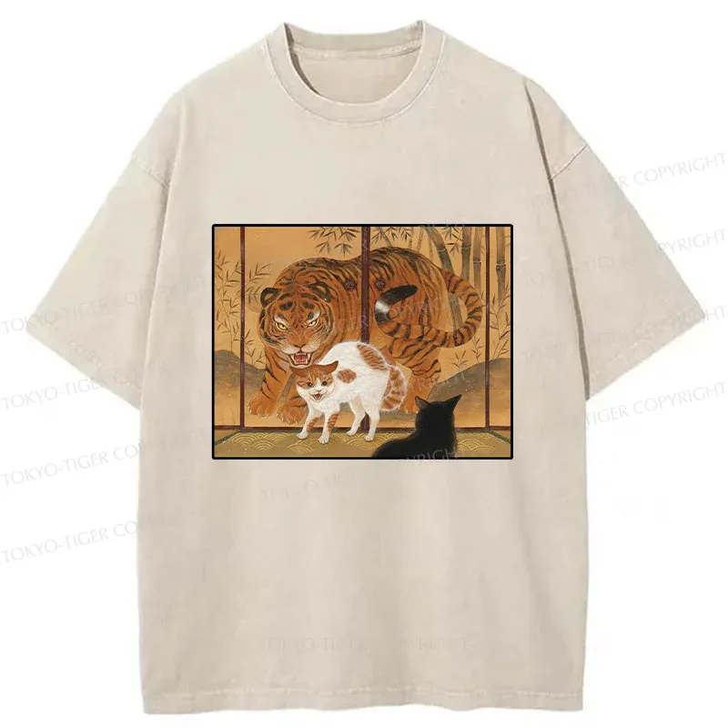 Tokyo-Tiger Borrowing The Power Of The Tiger Washed T-Shirt