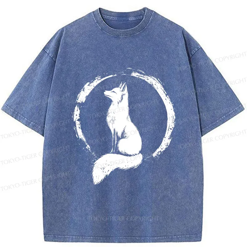 Tokyo-Tiger Fox Zen Washed T-Shirt