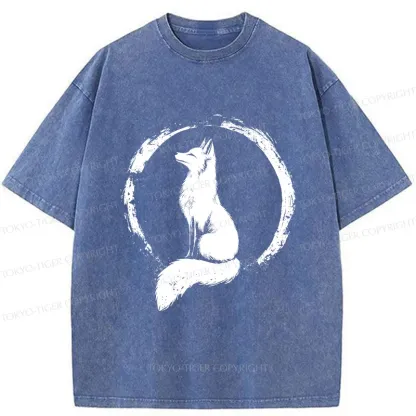 Tokyo-Tiger Fox Zen Washed T-Shirt