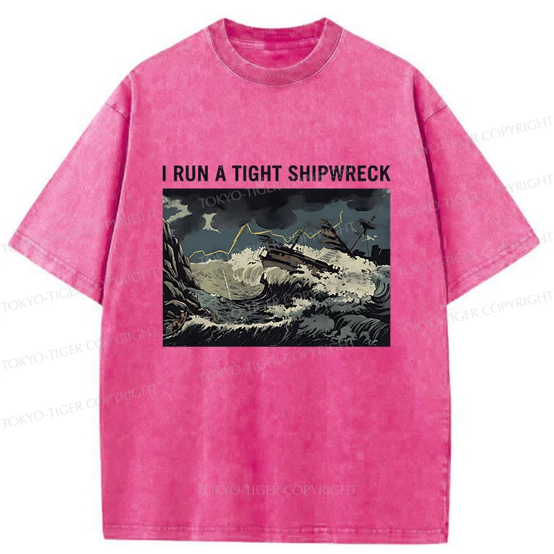Tokyo-Tiger Shipwreck Meme Washed T-Shirt