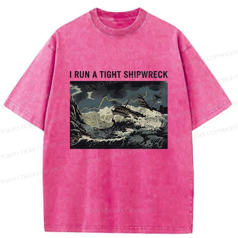 Tokyo-Tiger Shipwreck Meme Washed T-Shirt