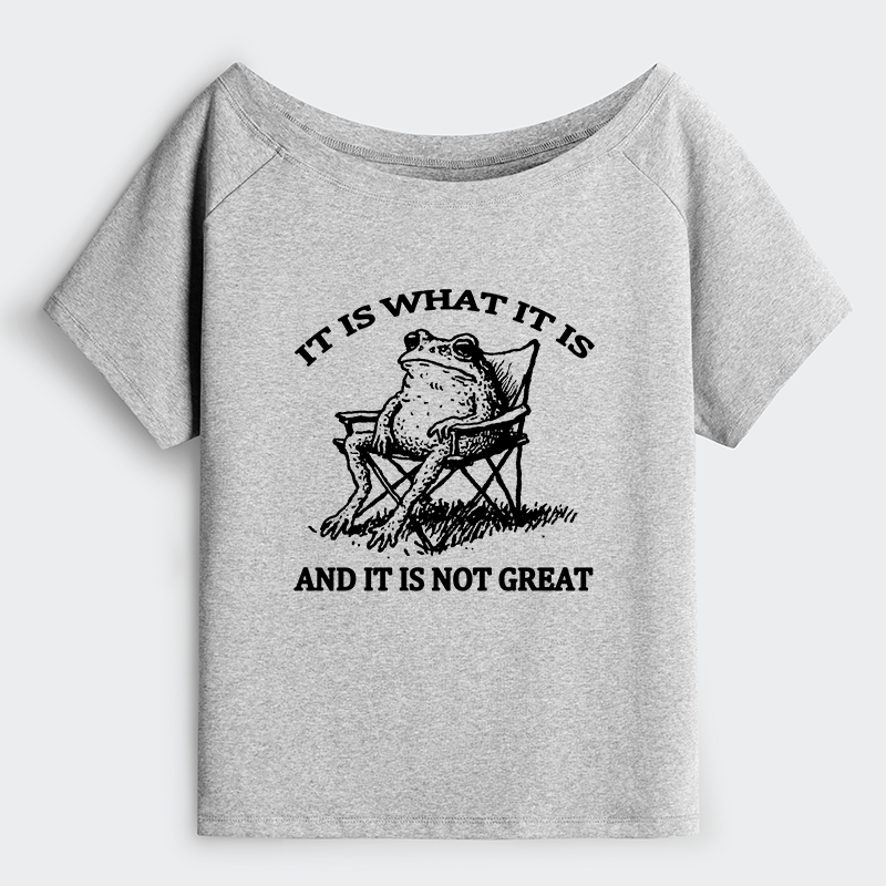 Tokyo-Tiger Resting Frog Funny Off Shoulder T-Shirt