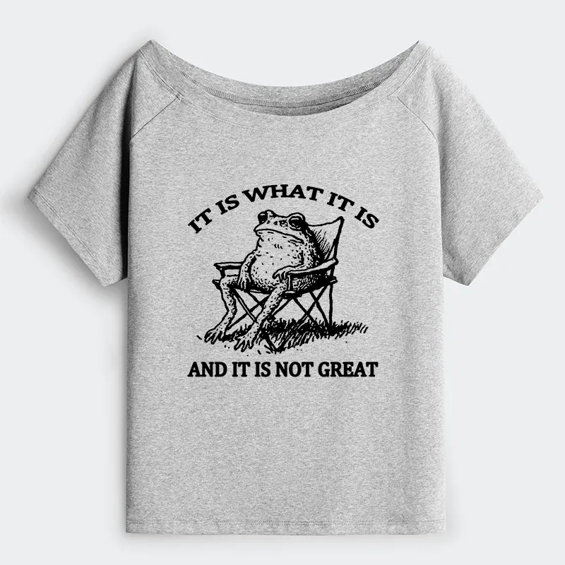 Tokyo-Tiger Resting Frog Funny Off Shoulder T-Shirt