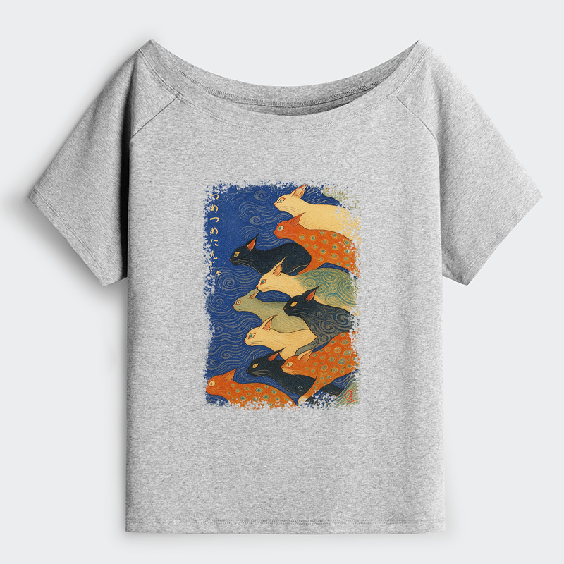 Tokyo-Tiger Claw-some Ninja Off Shoulder T-Shirt