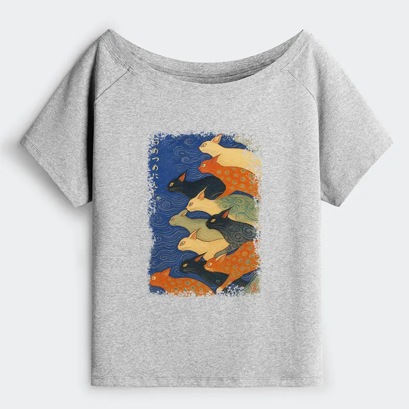 Tokyo-Tiger Claw-some Ninja Off Shoulder T-Shirt