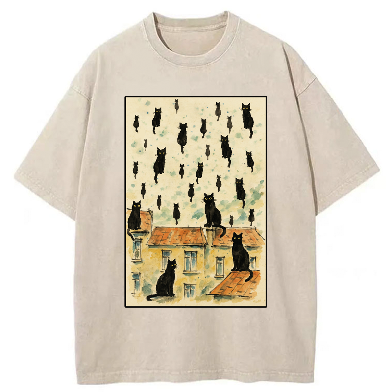 Tokyo-Tiger The Floating Cats Washed T-Shirt