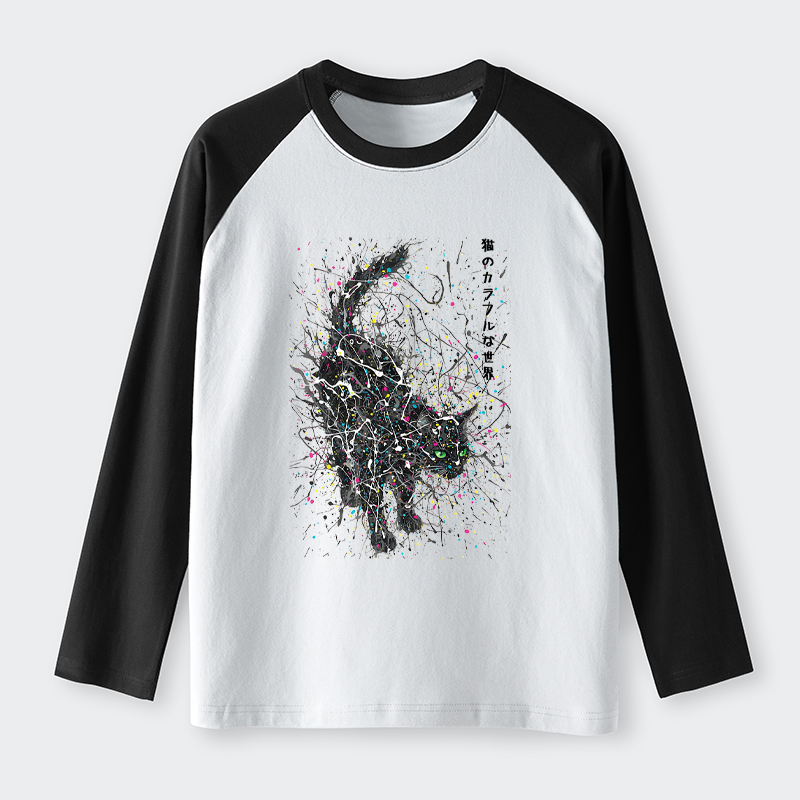 Tokyo-Tiger In The Spectrum Of Cats Raglan Long Sleeve T-shirt