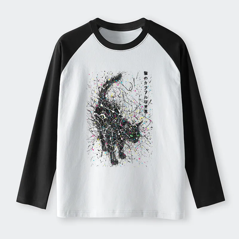 Tokyo-Tiger In The Spectrum Of Cats Raglan Long Sleeve T-shirt