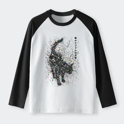Tokyo-Tiger In The Spectrum Of Cats Raglan Long Sleeve T-shirt