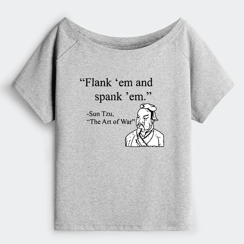 Tokyo-Tiger The Art Of War Funny Off Shoulder T-Shirt