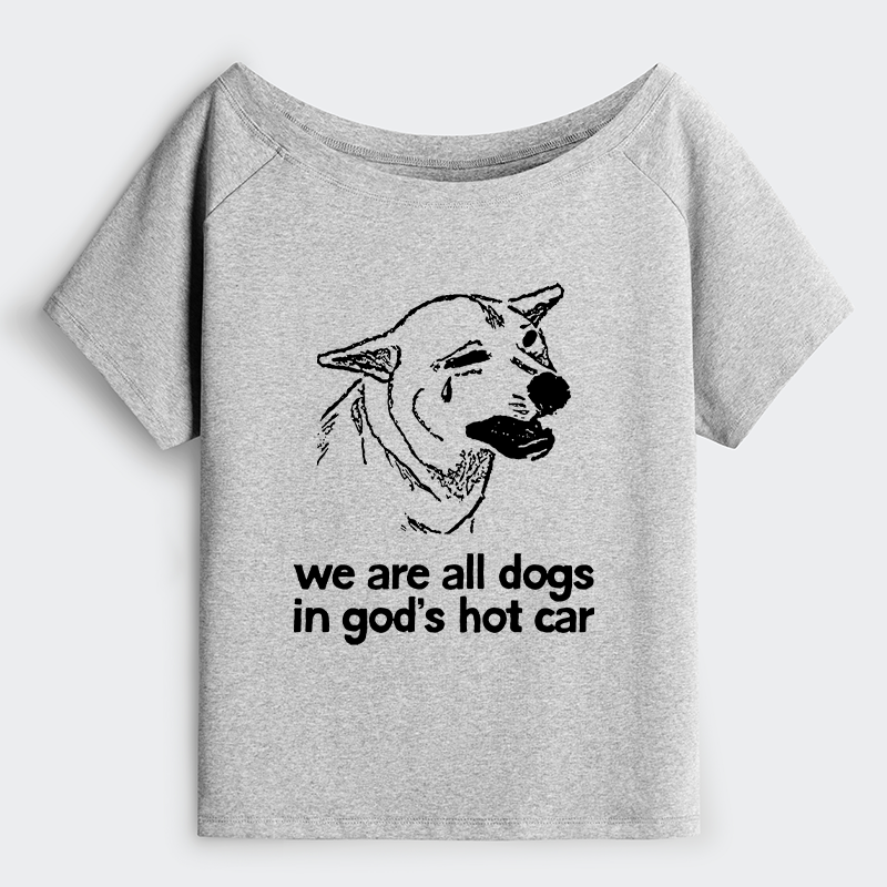 Tokyo-Tiger Sad Dog Funny Off Shoulder T-Shirt