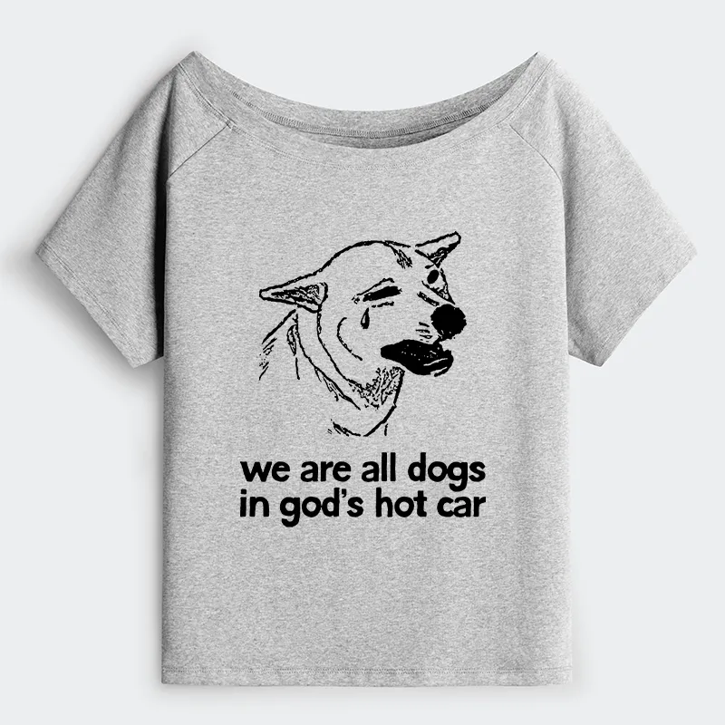 Tokyo-Tiger Sad Dog Funny Off Shoulder T-Shirt