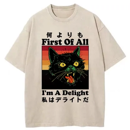 Tokyo-Tiger I'm A Delight Washed T-Shirt