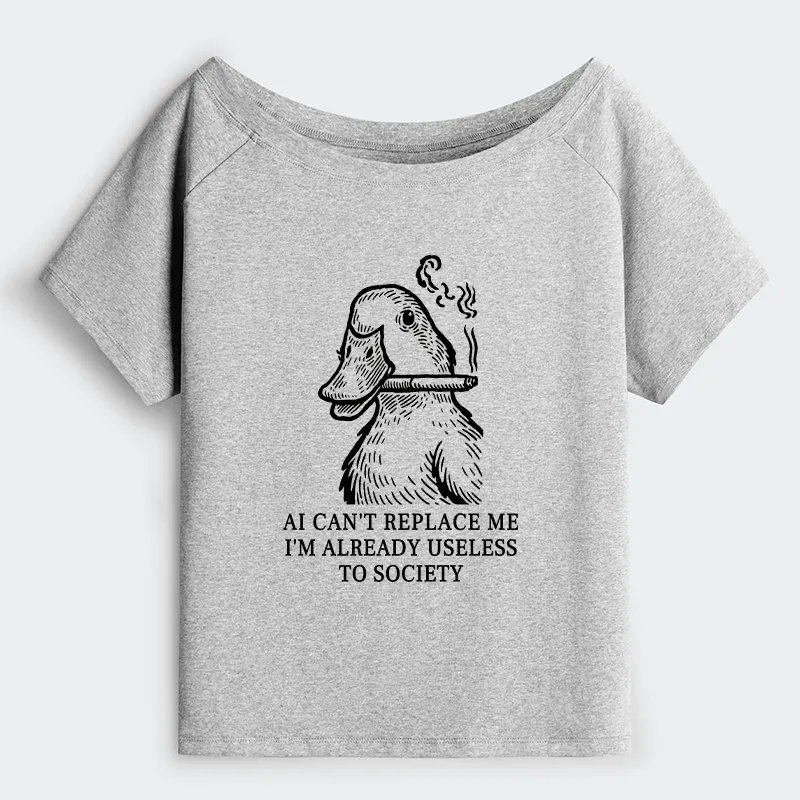 Tokyo-Tiger Smoking Duck Funny Shoulder T-Shirt