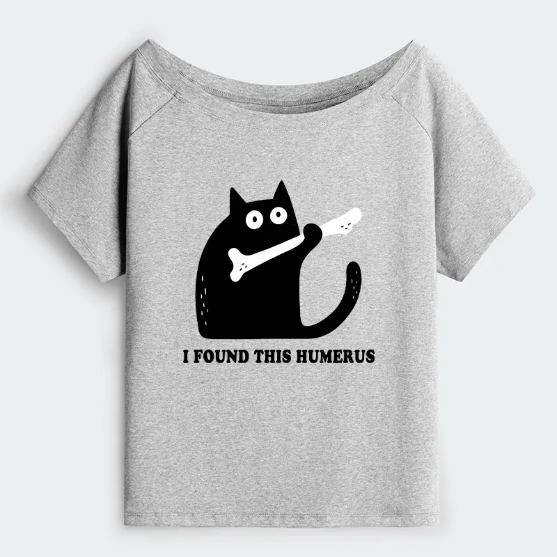 Tokyo-Tiger Cat Found This Humerus Off Shoulder T-Shirt