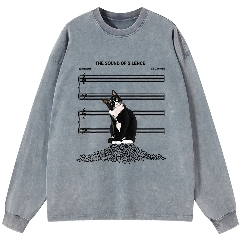 Tokyo-Tiger The Sound Of Silence Washed Long Sleeve T-Shirt