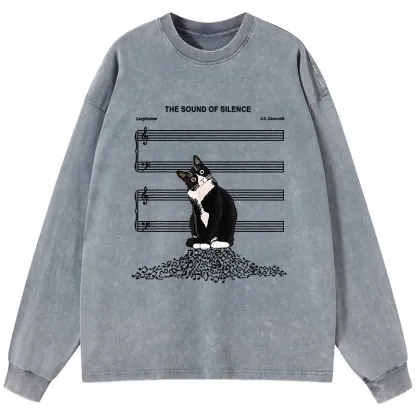 Tokyo-Tiger The Sound Of Silence Washed Long Sleeve T-Shirt