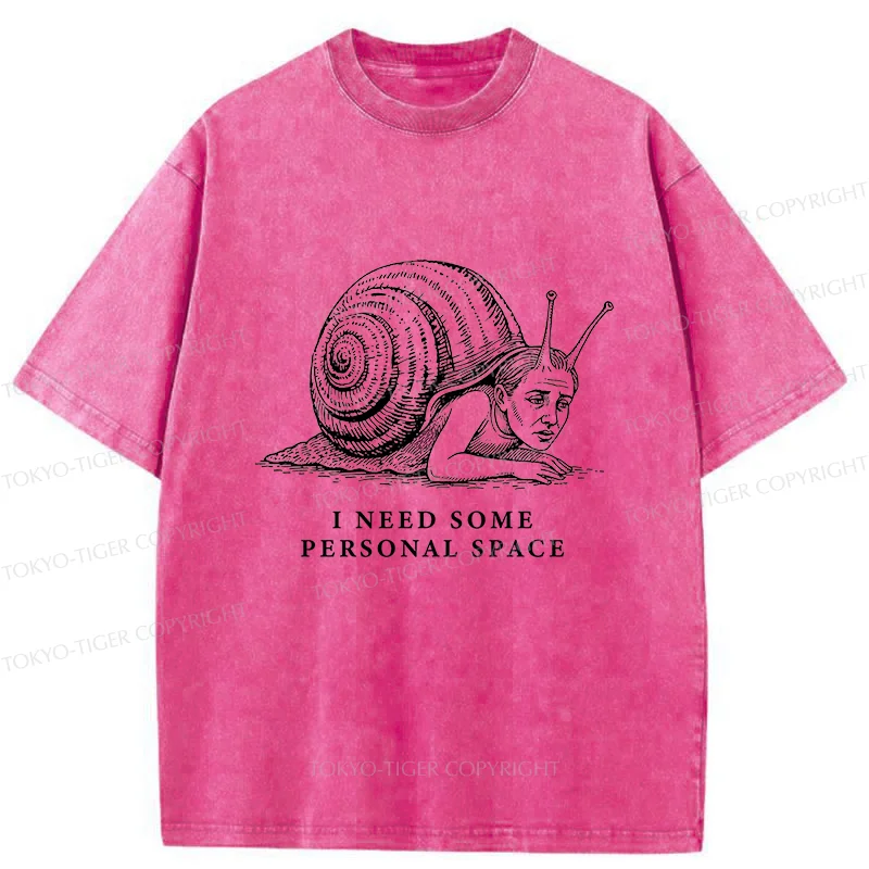 Tokyo-Tiger Snail Man Washed T-Shirt