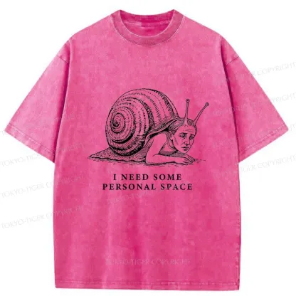Tokyo-Tiger Snail Man Washed T-Shirt