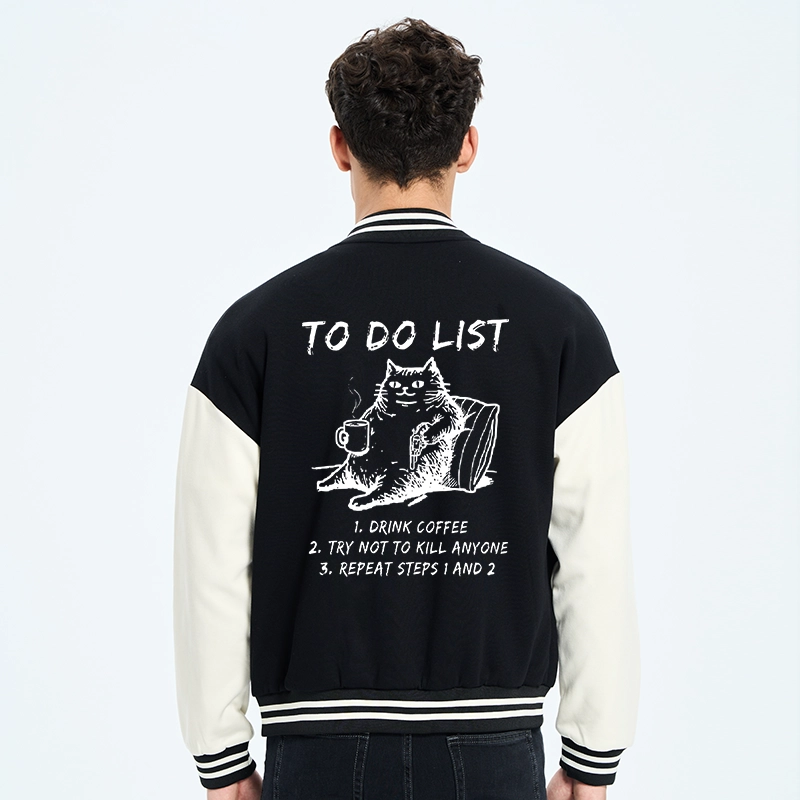 Tokyo-Tiger Cat's To-Do List Varsity Jacket