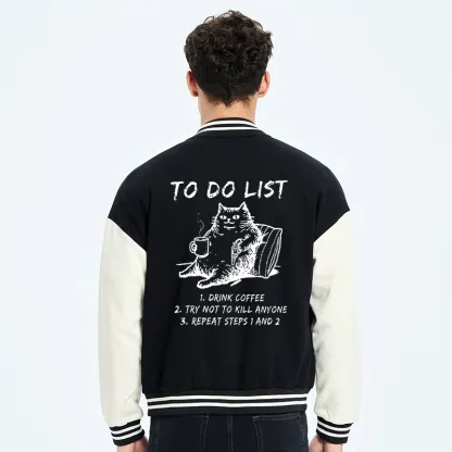 Tokyo-Tiger Cat's To-Do List Varsity Jacket