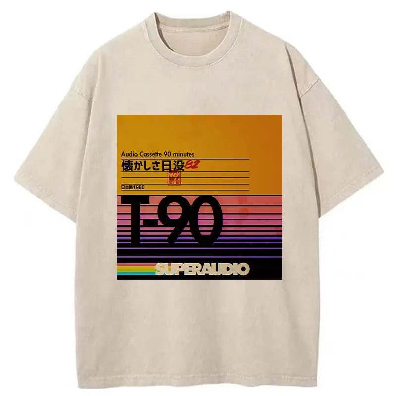 Tokyo-Tiger Audio Cassette 90 Minutes Washed T-Shirt