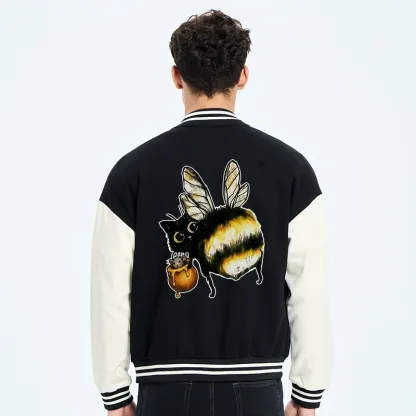 Tokyo-Tiger Cute Catbee Butt Varsity Jacket