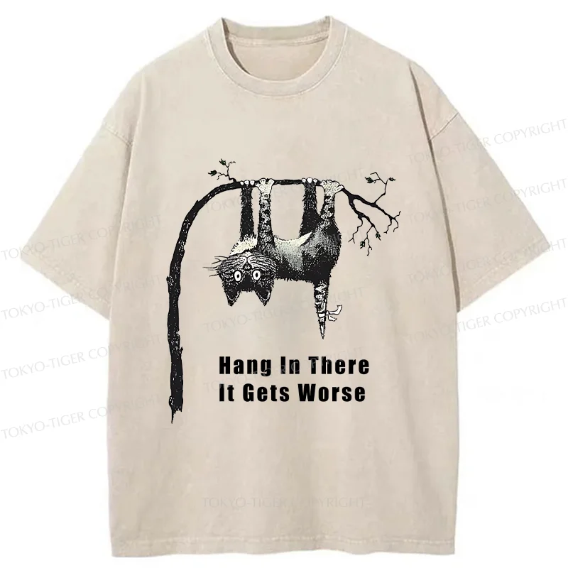 Tokyo-Tiger Cats In Dangerous Environments Washed T-Shirt