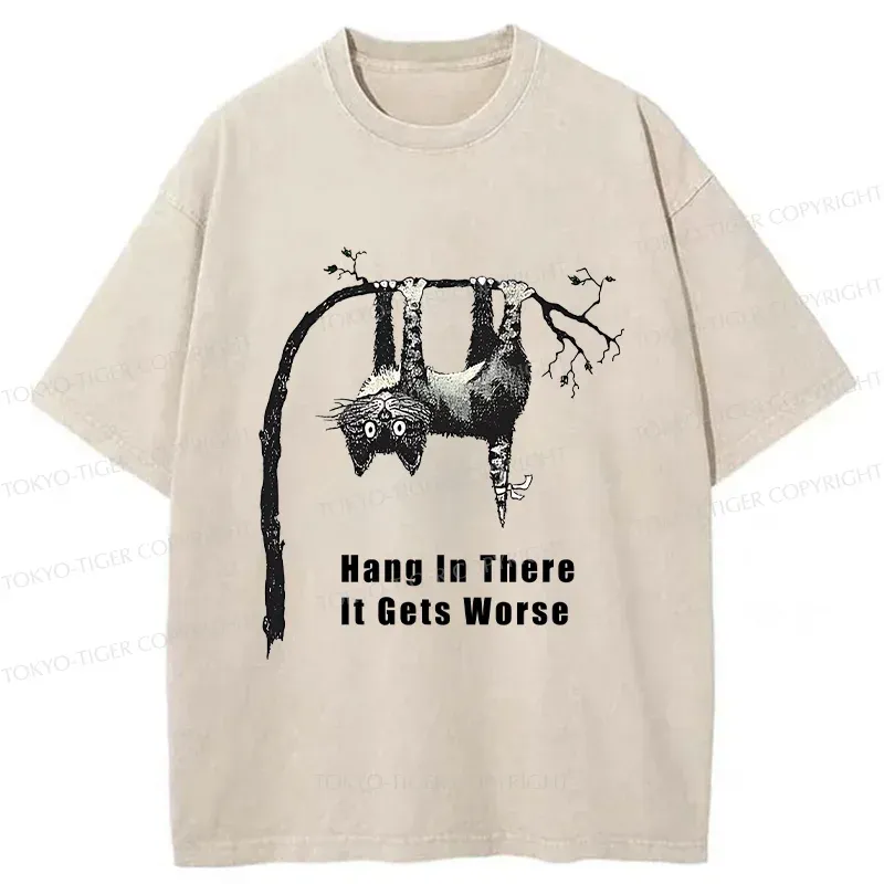 Tokyo-Tiger Cats In Dangerous Environments Washed T-Shirt