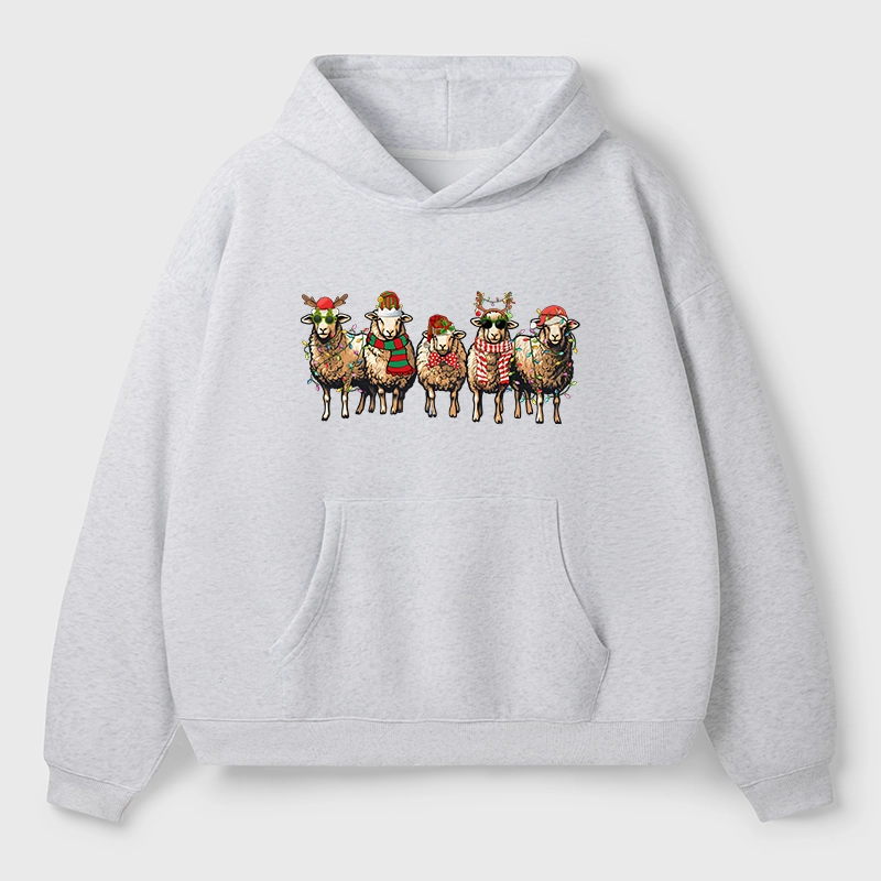 Tokyo-Tiger Christmas Sheep Aldult Fleece Hoodie