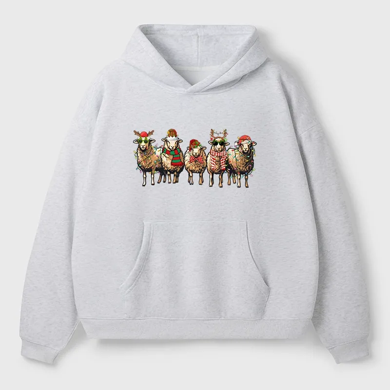 Tokyo-Tiger Christmas Sheep Aldult Fleece Hoodie