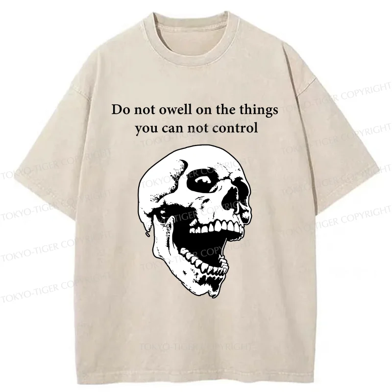 Tokyo-Tiger Warning From The Skull Washed T-Shirt