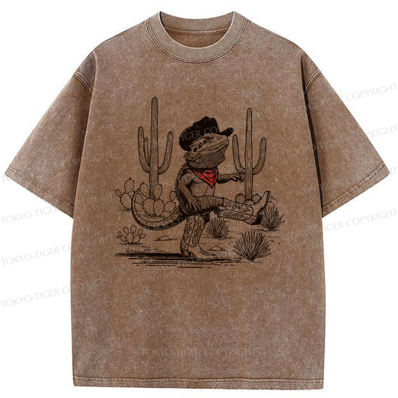 Tokyo-Tiger Cowboy Of The Desert Washed T-Shirt