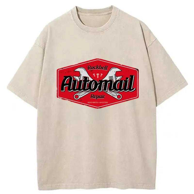 Tokyo-Tiger Rockbell Automail Japanese Washed T-Shirt