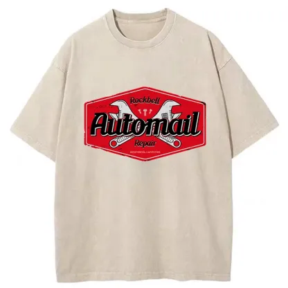 Tokyo-Tiger Rockbell Automail Japanese Washed T-Shirt