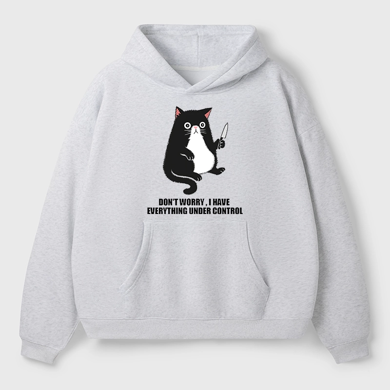 Tokyo-Tiger Cat Said Don't Worry Aldult Fleece Hoodie