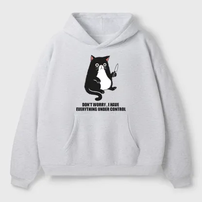 Tokyo-Tiger Cat Said Don't Worry Aldult Fleece Hoodie