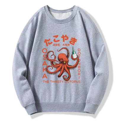 Tokyo-Tiger Octopus Drinks Soju Sweatshirt