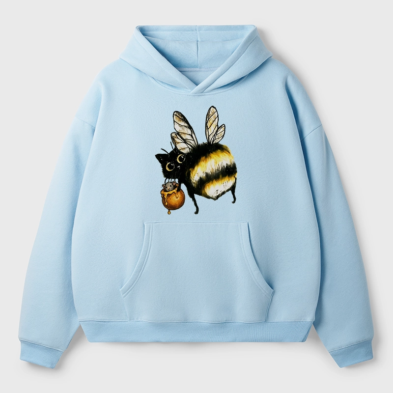 Tokyo-Tiger Cute Catbee Butt Aldult Fleece Hoodie