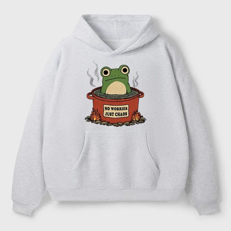 Tokyo-Tiger Frog：No Worries，Just Chaos Aldult Fleece Hoodie