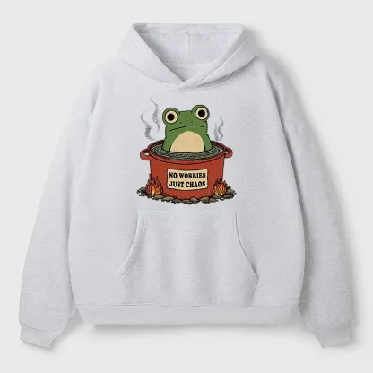 Tokyo-Tiger Frog：No Worries，Just Chaos Aldult Fleece Hoodie