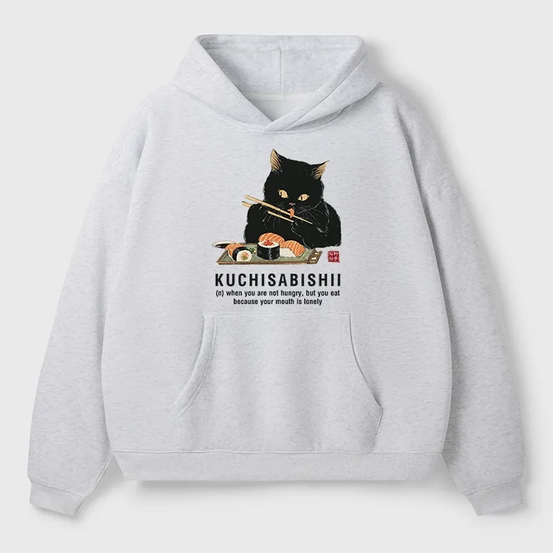 Tokyo-Tiger Cat：Not Hungry, Just Bored Aldult Fleece Hoodie