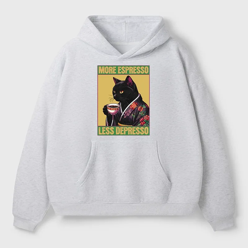 Tokyo-Tiger Up Caffeine Down Depression Aldult Fleece Hoodie