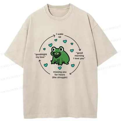 Tokyo-Tiger A Frog Deeply In Love Washed T-Shirt